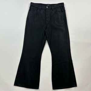7 For All Mankind Easy Boy Bootcut Black Coated Jeans Size 29
